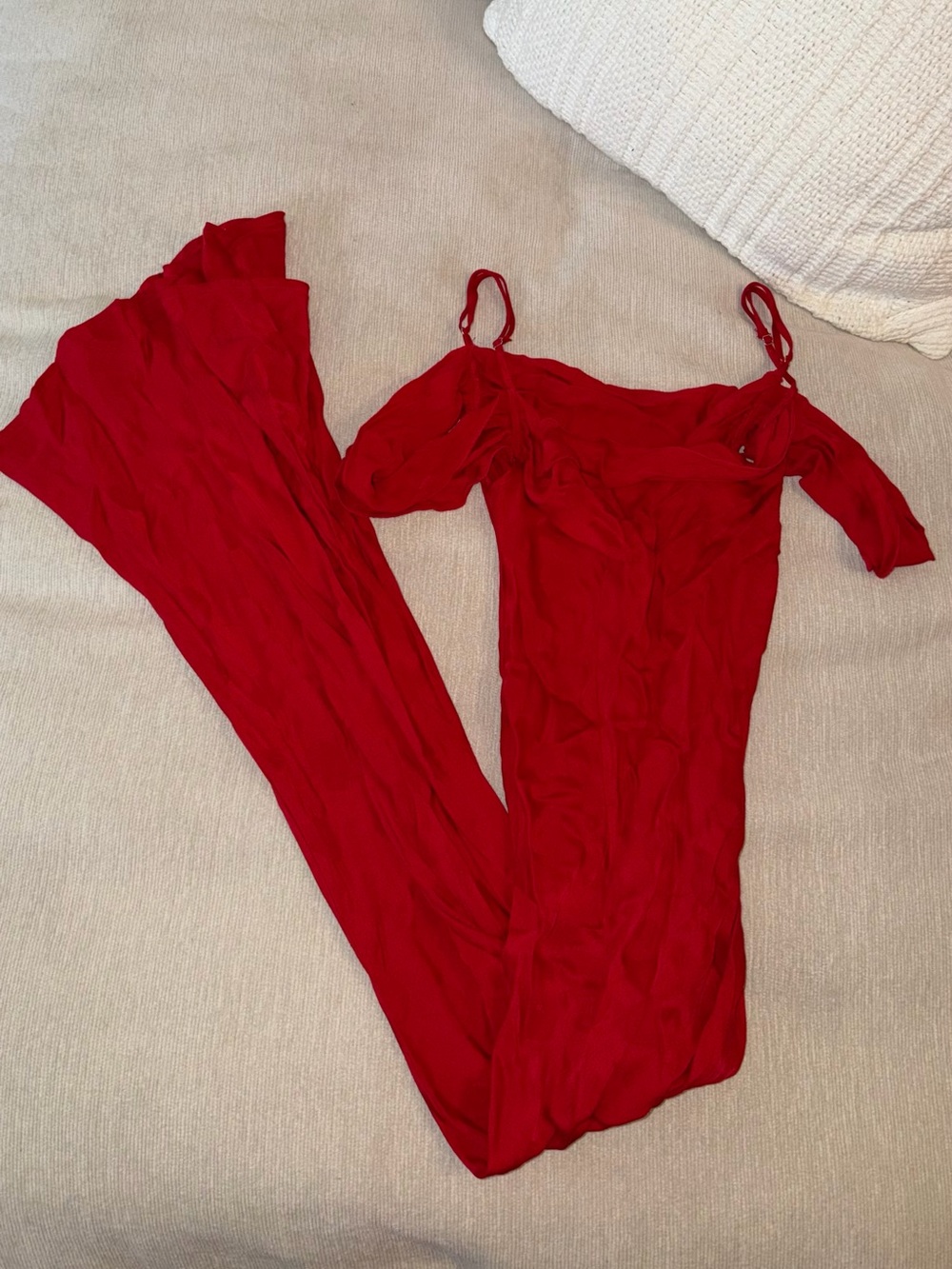 Rat & Boa Florentina Red Dress XS Maxi Long Satin Sexy Classy Rare - Picture 12 of 14